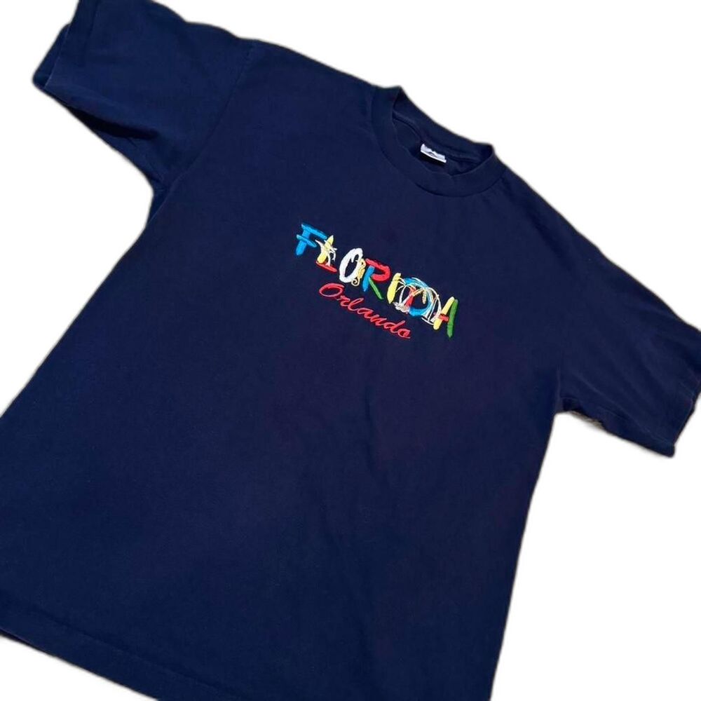Florida Orlando Men's Navy and Blue T-shirt